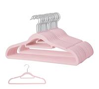 Rainberg Lot de 30 cintres en Velours de Luxe antidérapants floqués et Peu encombrants avec Barre à Cravate