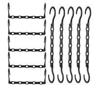 Rainberg Lot de 6 cintres Magiques pour économiser de l'espace, cintres économisant de l'espace dans l'armoire. (Lot de 6, Noir)