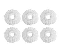 Rainberg Lot de 6 serpillères et Seau avec 3 têtes supplémentaires, poignée Extensible de 130 cm, têtes en Microfibre lavables en Machine, système d'essorage Automatique, Gris et Orange