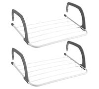 Rainberg Séchoir à Linge Pliable à 5 Barres avec Bras réglables (Lot de 2)