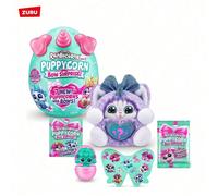 Rainbocorns Puppycorn Bow Surprise, peluche de collection, œuf surprise, pack d'autocollants, slime, peluche de chien, jouet en peluche de chiot, jouet doux à déballer surprise pour les filles et les