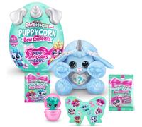 Rainbocorns Puppycorn Bow Surprise, Puppycorn Series 3, Bowie Le Caniche - Peluche à Collectionner - 5 Couches de Surprises, peler et révéler Un cœur, Autocollants, Slime, à partir de 3 Ans (Caniche)