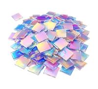 Rainbow Acrylic Squares - 100 Pieces Colorful High-Clarity Acrylic Blocks
