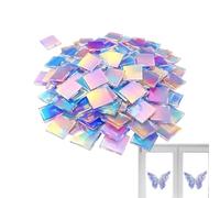 Rainbow Acrylic Squares - Iridescent High Clarity Blocks, Resin Art Jewelry