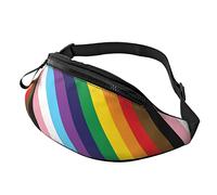 Rainbow and Transgender Pride Flag Fanny Pack pour Hommes Femmes, Sac de Ceinture réglable Sac de Taille décontracté pour Voyage fête Festival randonnée Course à Pied Cyclisme