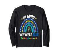 Rainbow Autism in April We Wear Blue Autism Awareness Month Manche Longue