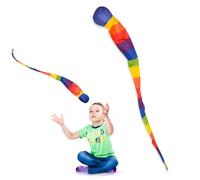 Rainbow Ball avec Bite, Queue de Boule comète, Rainbow Comet Toys - Env. 62 cm de Long, en Tissu et en Coton de Soie, favorise la motricité en lançant des Jeux, idéal pour Les à l'intérieur et