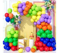 Rainbow Balloons Arch Kit 143 Pieces Assorted Colors Latex Garland Kit For Birthday Baby Shower Wedding Birthday Carnival Party Decorations