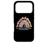Rainbow Be Kind to Your Mind Mental Health Matters Coque pour iPhone 17 Pro