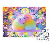 Rainbow Bird Puzzle 1000 Pièces Adulte avec Couleurs Éclatantes, Puzzles pour Adultes Rainbow Birdénigme De Compétence Logique pour Une Activité Zen, Puzzle Cadeau d'anniversaire 70