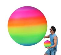 Rainbow Bouncy Ball - Boule de Jeu Gonflable colorée pour, idéale pour Piscine, Plage et Jardin | Funny Beach Ball pour fête de Piscine, Jeux d'eau et Mouvement en Plein air