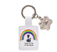 Rainbow Bridge Friends Porte-clés Chat Mixte Blanc Hauteur 9.5cm
