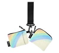Rainbow Bridge Lot de 2 porte-monnaie pour femme avec fermeture éclair amovible et poche zippée, Pont arc-en-ciel, 1 size, Décontracté