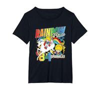Rainbow Brite 84 Sparkle! Vintage Poster T-Shirt, Femme Grandes Tailles, Noir, 1X
