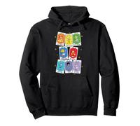 Rainbow Brite Colorful Friends Retro Tarot Card Collage Sweat à Capuche