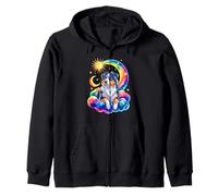 Rainbow Clouds Australian Shepherd Aussie Dog Sweat à Capuche