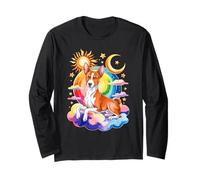Rainbow Clouds Basenji Dog Barkless Dog Manche Longue