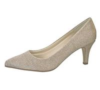 Rainbow Club Chaussures de mariée Brooke - Escarpins, Aspect métallisé Coloris Ivoire/Or, Chaussure de mariée, Satin, rembourrées et Confortables - T. 36.5 EU (3.5 UK)