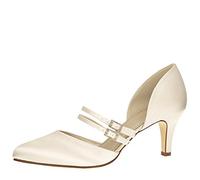 Rainbow Club Chaussures de mariée Misty - Escarpins, Satin Coloris Ivoire - Chaussure de mariée, Brides - T. 37 EU (4 UK)