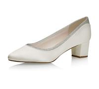 Rainbow Club Chaussures de mariée Preslie - Femmes, Escarpins, Ivory Satin - T. 41 (8 UK)