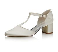 Rainbow Club Chaussures de mariée Rosita - Femmes, Escarpins, Ivory Satin - T. 37 (4 UK)
