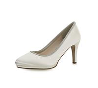 Rainbow Club Chaussures de mariée Yanna - Escarpins pour Femme, rembourrées, Coloris Ivoire/crème, Satin, Bord Scintillant, Chaussure de mariée - T. 39 EU (6 UK)