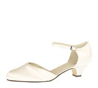 Rainbow Club Chaussures de mariées Vida - Escarpins, Coloris Ivoire crème, Satin, Bride, rembourrées et Confortables, Chaussure de mariée - T. 35 EU (2 UK)