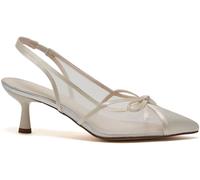 Rainbow Club Rainbow Club Chaussures Olivia Kitten Heel Slingback en satin Blanc EU 37 (UK 4)