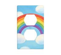 Rainbow Color Art Plaque d'interrupteur incassable en polycarbonate sans vis pour bureau à domicile