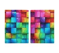 Rainbow Color Plaid-png Étui de passeport de voyage avec emplacements pour cartes de crédit et fente pour carte d'embarquement pour voyage, carte d'identité familiale (20,3 x 13,7 cm)