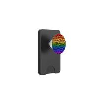 Rainbow Colored Zebra Stripes Animal Print PopSockets PopWallet pour MagSafe
