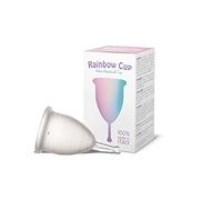 Rainbow Cup, Coupe menstruelle, fabriquée en Italie, en silicone médical sans latex et additifs, confortable, écologique, sûr, en plusieurs variantes, coupe menstruelle douce, transparente, taille 2