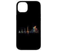 Rainbow Cyclist Heartbeat Line Vélo de Route Coque pour iPhone 14 Plus