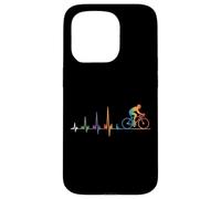 Rainbow Cyclist Heartbeat Line Vélo de Route Coque pour iPhone 15 Pro