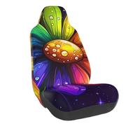 Rainbow Daisy Housse de siège de voiture élastique Motif fleurs galaxie Ajustement universel Pour berline, SUV, camion