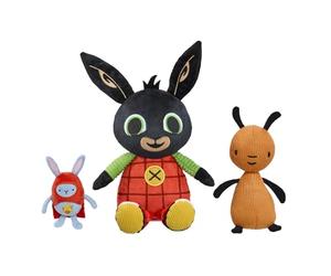 Rainbow Designs Bing, Flop & Hoppity Lot de 3 Peluches interactives avec RFID