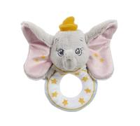 Rainbow Designs Disney Dumbo Hochet en peluche douce pour nouveau-nés avec son doux, poignée facile à saisir et stimulation sensorielle de bébé - Jouet en peluche léger pour les petites mains dès la