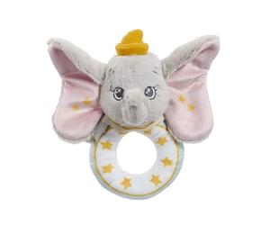 Rainbow Designs Disney Dumbo Hochet en peluche douce pour nouveau-nés avec son doux, poignée facile à saisir et stimulation sensorielle de bébé - Jouet en peluche léger pour les petites mains dès la