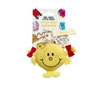 Rainbow Designs Little Miss Sunshine Porte-clés en peluche avec clip doré - Personnage jaune en peluche douce - Charmant accessoire de collection Mr Men pour sacs, clés et poussettes
