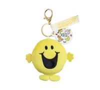 Rainbow Designs Mr Men Mr Happy Porte-clés en peluche douce jaune avec clip doré - Charmant accessoire pour sacs, clés et poussettes
