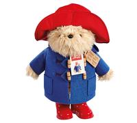 Rainbow Designs Ours Paddington de Peggy Fortnum à collectionner - Ours Paddington de 35 cm avec de vraies bottes en caoutchouc, manteau bleu, détails à bascule, chapeau rouge signature - Cadeau