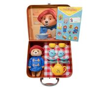 Rainbow Designs Paddington Bear Service à thé 9 pièces pour enfants avec théière, tasses, soucoupes et sucrier - Comprend une peluche câlinante, une valise réutilisable et une feuille d'autocollants