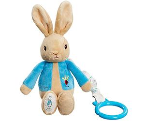 Rainbow Designs PO1451 Beatrix Potter Peter Rabbit Jiggle Attachable Soft Toy - Unisex Pram Toy for Toddlers and Babies