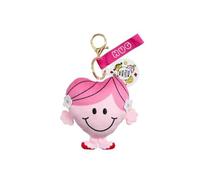 Rainbow Designs Porte-clés en Peluche Little Miss Hug - Personnage en Peluche Rose Doux avec Clip doré de la Collection Charming Mr Men - Accessoire pour Sacs, clés et poussettes