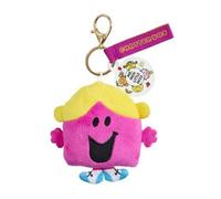 Rainbow Designs Porte-clés Little Miss Chatterbox en peluche - Porte-clés en peluche rose doux avec clip doré - Charmante collection Mr Men Accessoire pour sacs, clés et poussettes