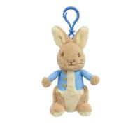 Rainbow Designs Porte-clés Peter Rabbit en Peluche Douce avec Clip pour Sacs et Sacs à Dos, Jouet Douillet de 13 cm inspiré des Contes de Beatrix Potter, Charmant Compagnon d'aventure pour Sacs
