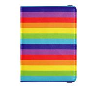 Rainbow Digital Papers Étui portefeuille en cuir avec fente pour carte de vaccin Ultra fin, papiers numériques arc-en-ciel, 1 size