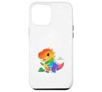 Rainbow Dino Adventure. Adorable Dinosaure Kawaii Coque pour iPhone 12 Pro Max