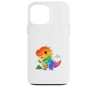 Rainbow Dino Adventure. Adorable Dinosaure Kawaii Coque pour iPhone 13 Pro Max