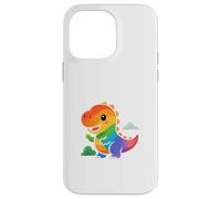 Rainbow Dino Adventure. Adorable Dinosaure Kawaii Coque pour iPhone 14 Pro Max